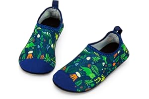 CROVA Kids Water Shoes Quick Dry Aqua Socks Non-Slip Barefoot Sports Shoes for Boys Girls Toddler