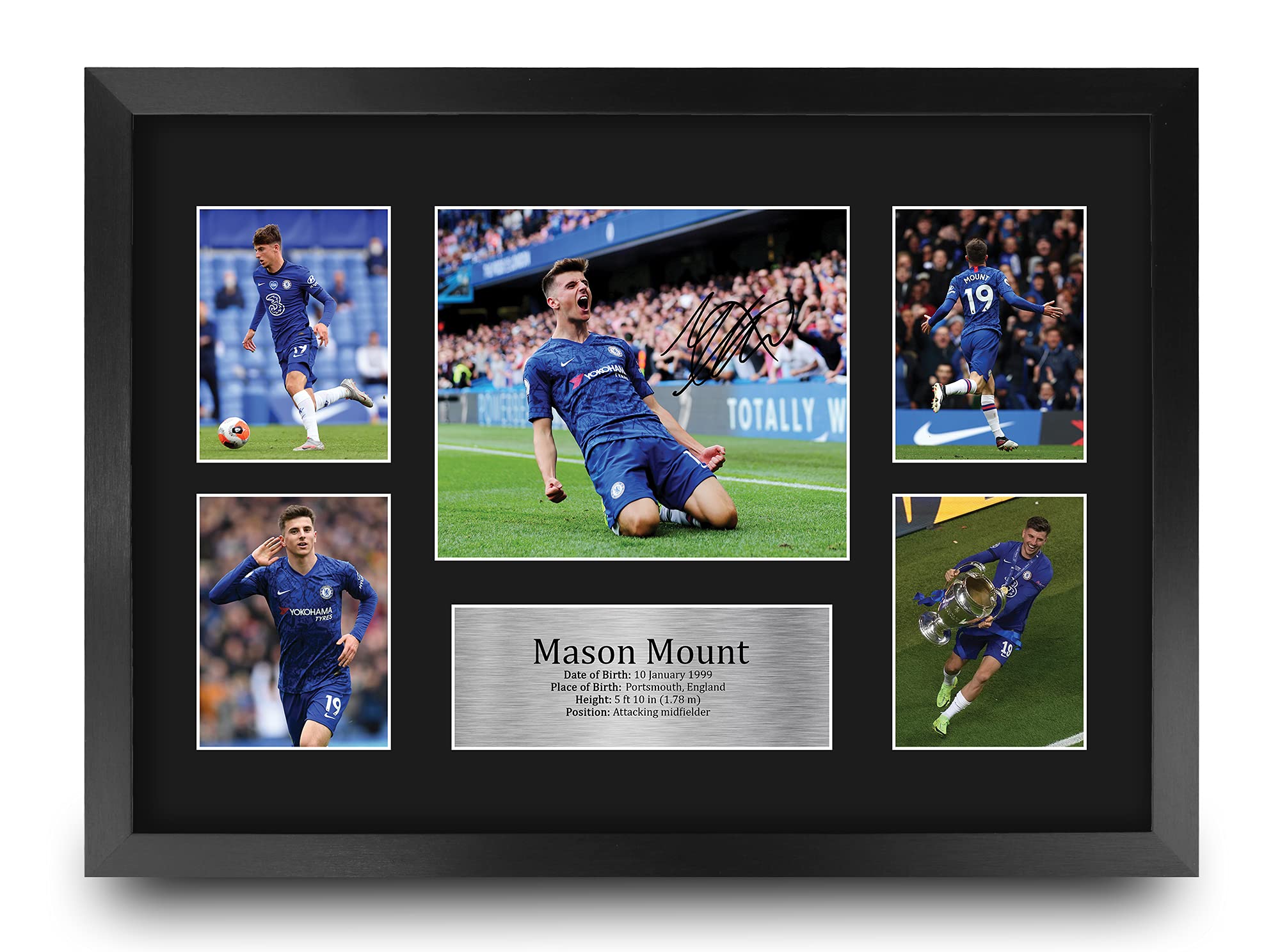 HWC Trading FR A3 Mason Mount Gifts Printed Signed Autograph Picture for Football Fans and Supporters - A3 Framed