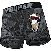 Youper Youth Elite Boxer Briefs w/Soft Athletic Cup, Boys Stretch Boxer Jock for Baseball & Football