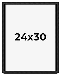 24x30 Shadow Box Frame Barnwood Black Wood | with a