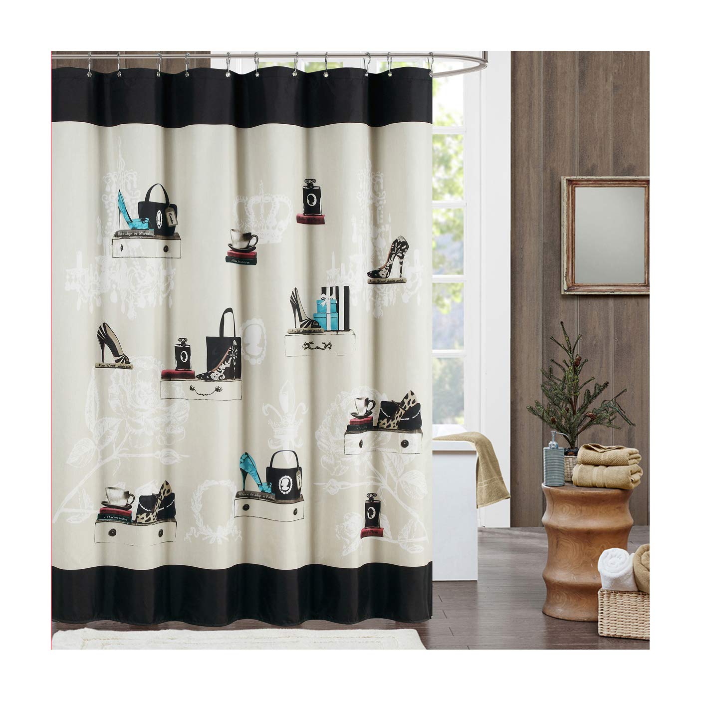 Amazon Com Ds Bath Fashionista Shower Curtain Polyester Fabric