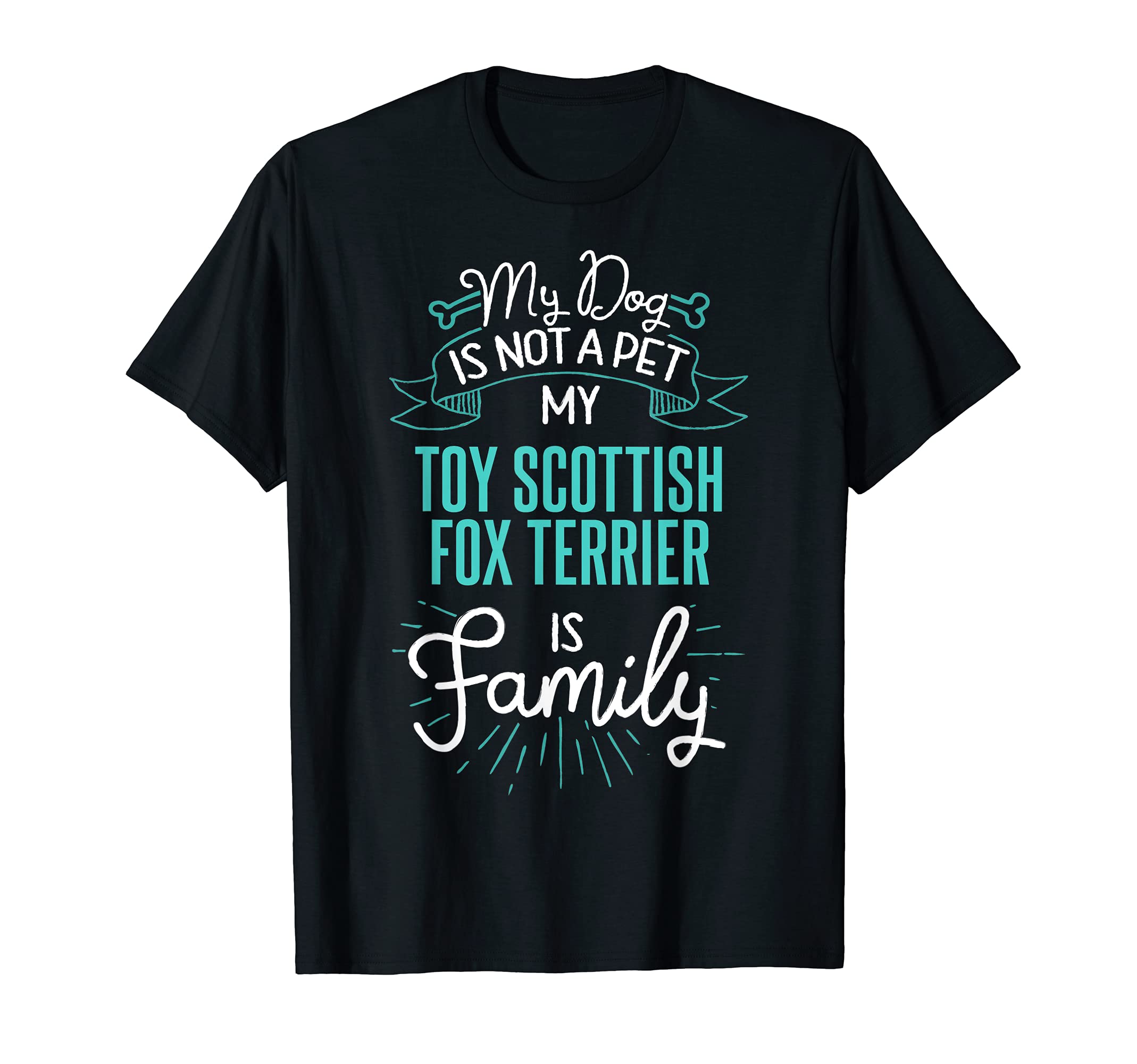 Cute Toy Scottish Fox Terrier Design Family Dog Gift T-Shirt