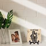 Vetbuosa Gifts For Dad Engraved Plaque with Stand 14x15 cm Father's Day Gift view 3