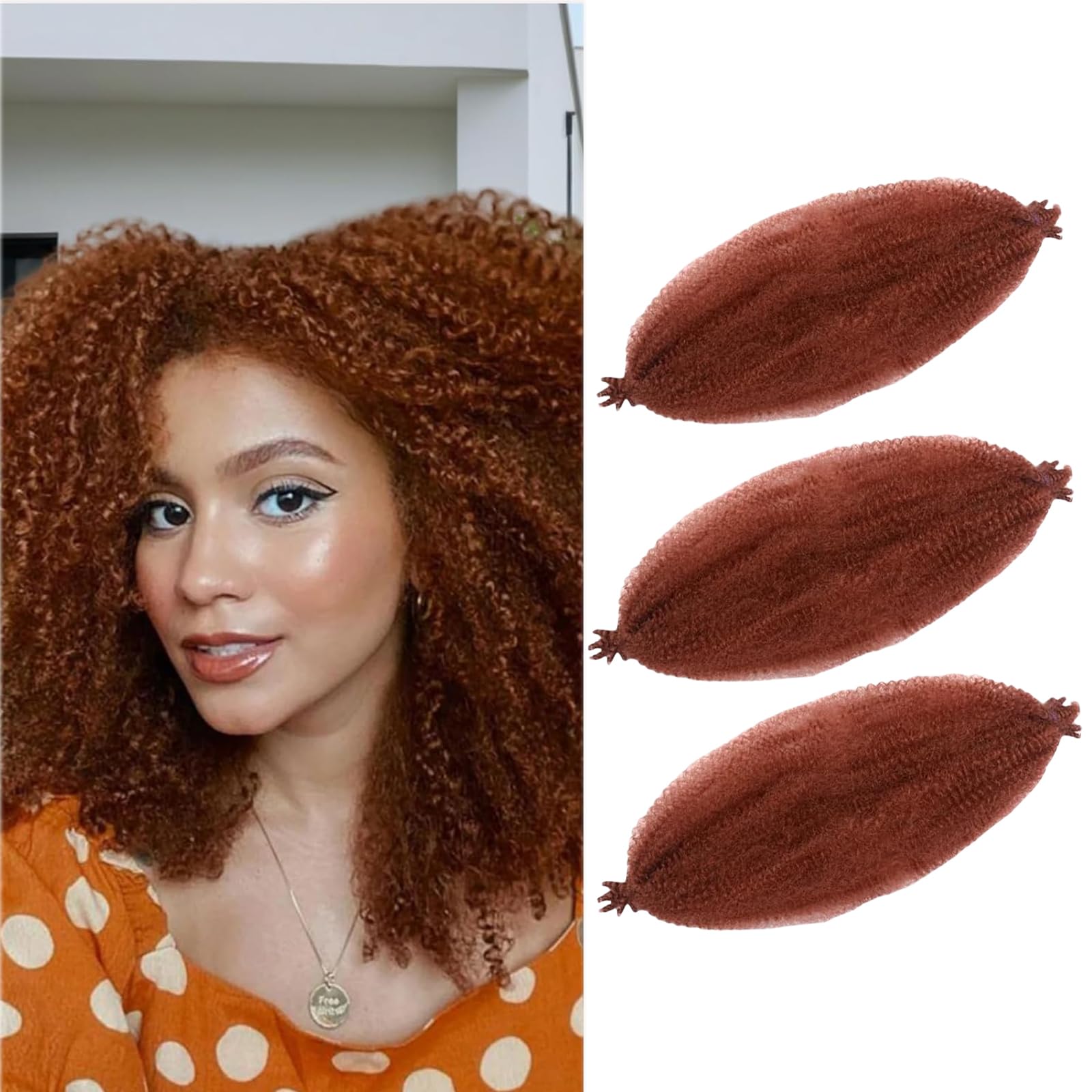Afro Twist Braiding Hair 24 Inch 3 Packs Pre Separated Springy Marley Braids for Faux Locs Crochet Hair Pre FluffedTwist Extensions