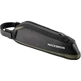 ROCKBROS Bike Frame Bag Top Bike Tube Bag Small Aerodynamic Black | Bike Triangle Bag,Multifunctional,Lightweight,Sturdy,for Triathlon and Gravel Bikes