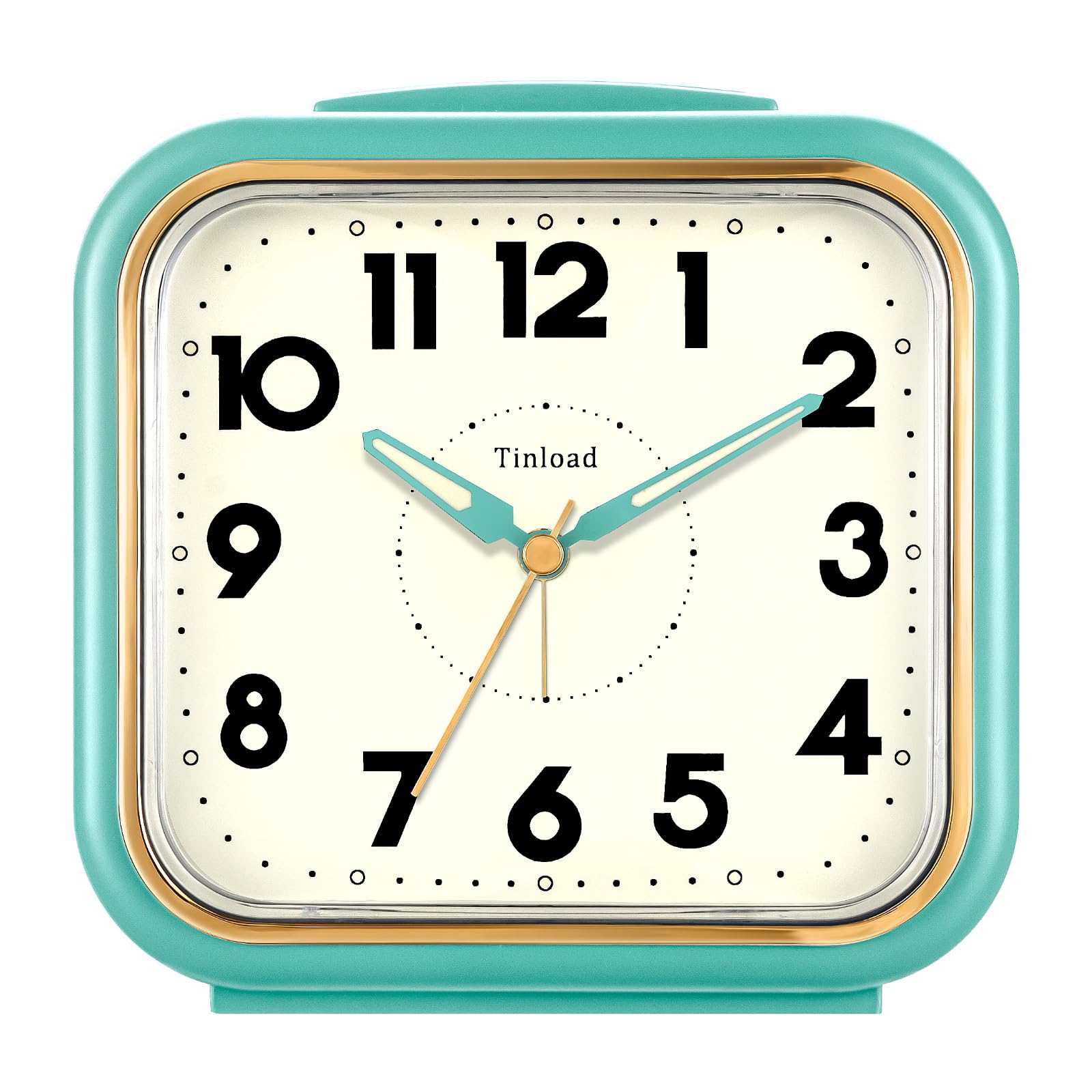 Photo 1 of ***(parts only/ non functional)***5.5" Large Analog Alarm Clock • Silent Non Ticking • Gentle Wake • Beep Sounds • Increasing Volume • Battery Operated Snooze and Manual Light • Retro Green