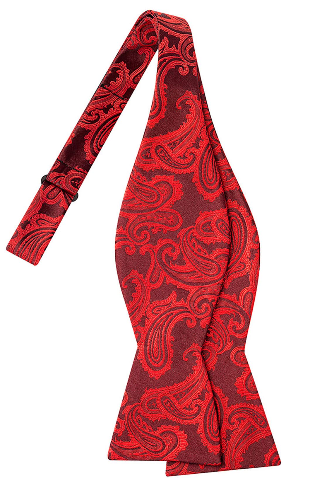 KissTies Self Tied Bow Tie Paisley Red Bowties