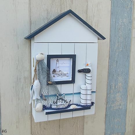 Amazon Co Jp キーボックス おしゃれ 木製 地中海風 キー ケース 壁掛け インテリア 鍵掛け 鍵収納 キー収納 鍵の保管 受け渡しに 事務所 工場 オフィス カギ管理 家庭用キーボックス 17 5 30 5cm 6 ホーム キッチン