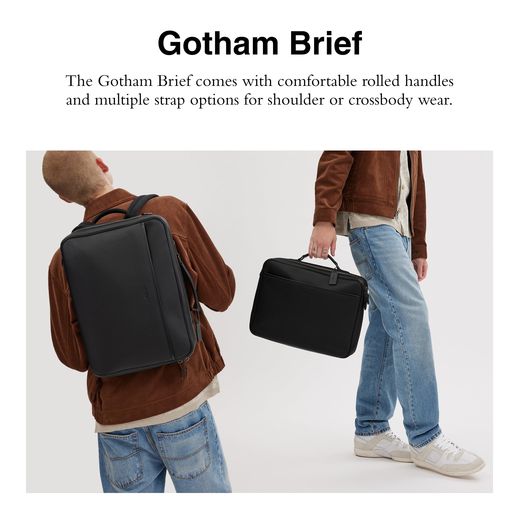 Coach Gotham Convertible Brief in Pebble Leather