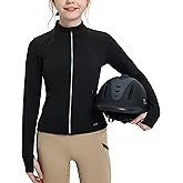 FitsT4 Sports Girls Fleece Equestrian Shirt Horse Riding Jacket Fall Winter Warm Horseback Riding Shirts Athletic Outwear