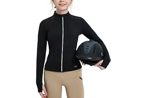 FitsT4 Sports Girls Fleece Equestrian Shirt Horse Riding Jacket Fall Winter Warm Horseback Riding Shirts Athletic Outwear