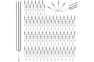 JMHNEWHOPE 200 Double-Head Skirting Thread Seamless Nails, Double Headed Skirting Nails without Marks, Double Sided Nails, Invisible Security Screws for Wood Baseboards Double-Headed Nails, and 2 Sleeve Tool