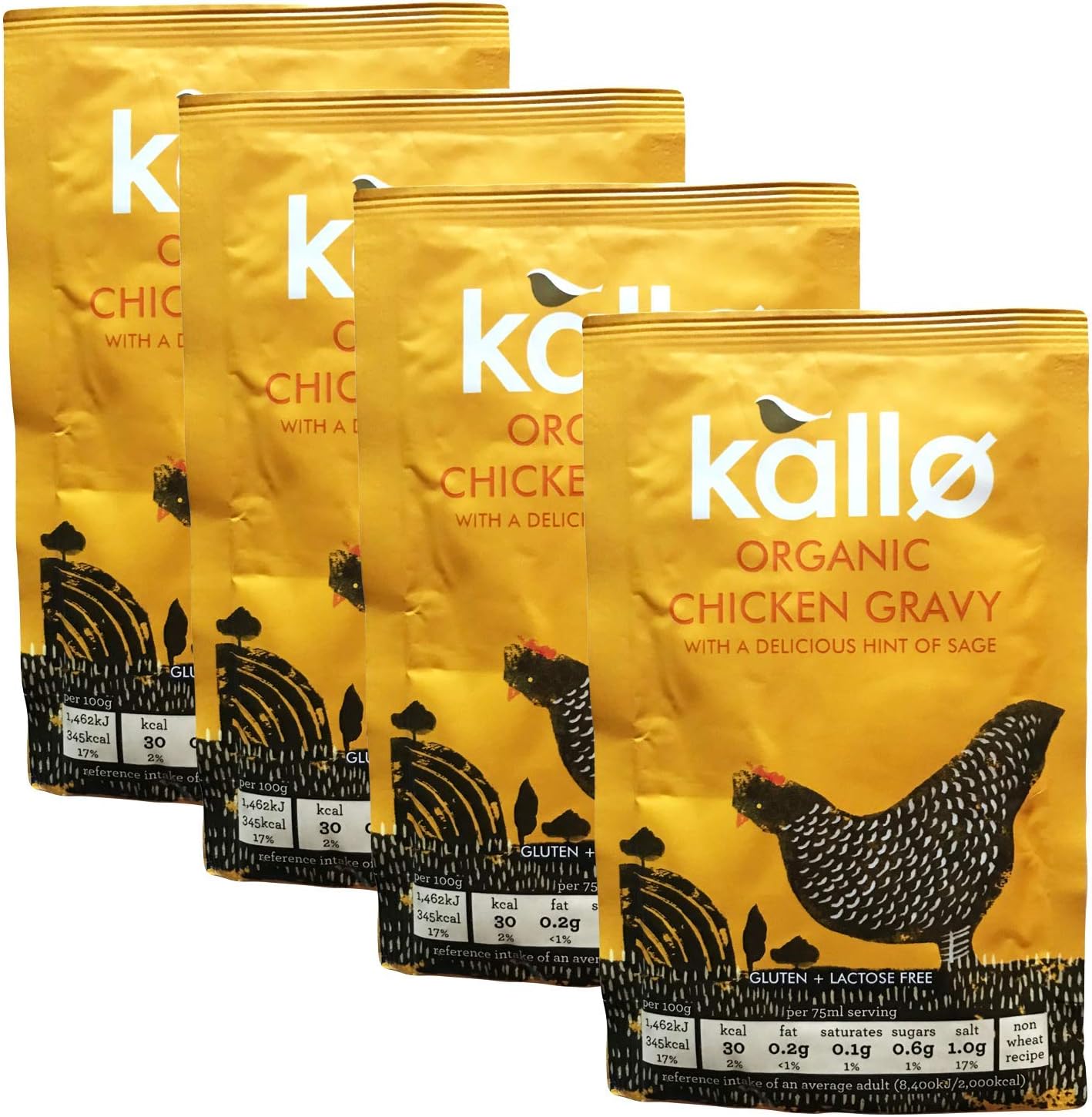 Kallo Gluten Free Chicken Gravy Granules 35g Sachets x 4 Amazon.co