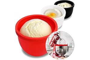 GuanQiao Silicone Bowl Liners for 5 Qt KitchenAid Mixers, 3 Liners with Lids