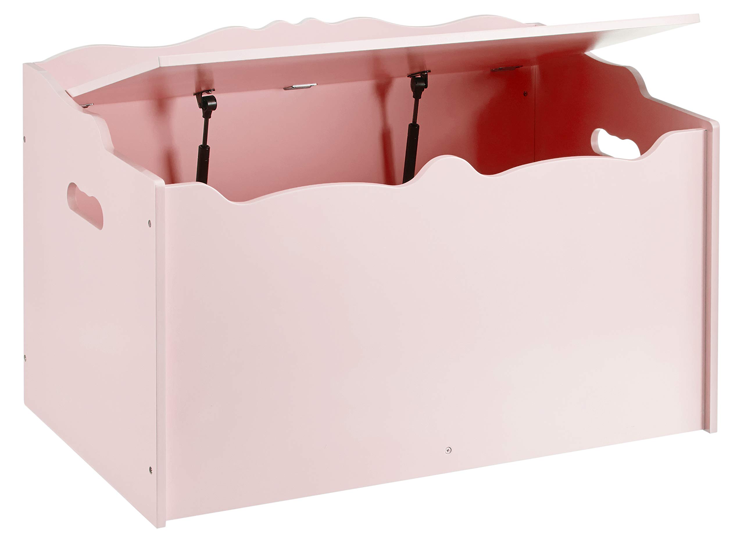 Amazon Basics Kids Toy Box, Wooden Organizer Storage Chest, Pink, 30