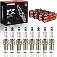 A-Premium Iridium Platinum Spark Plugs Compatible with BMW X5 2004-2010, 550i 2006-2010, 750i 2006-2008, 750Li 2006-2008, 650i 2006-2010, 4.8L, Pack of 8