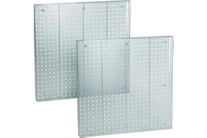 Azar Displays 772424-CLR 24"W x 24"H one-sided Pegboard Panel, 2-Pack- CLEAR