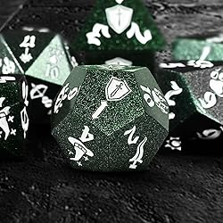 Banloga 7PCS Metal Dice Set for Dungeons and