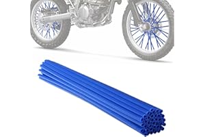 IUVWISN Motorcycle Spoke Skins,Spoke Covers Wheel Wraps Universal for TTR 125 TTR110 TTR90 YZ80 YZ 125 YZ125X YZ250F PW50 PW80 SSR 110 125 8"-21" Rim Dirt Pit Bike ATV Blue