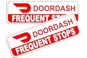 HOZODUSI DOORDASH 2 PCS White Reflective Delivery Truck & SUV Magnet
