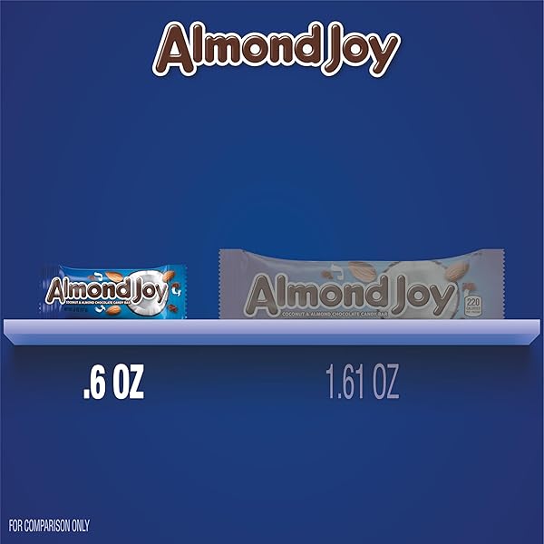 ALMOND JOY COCONUT AND ALMOND CHOCOLATE SNACK SIZE, CANDY PANTRY PACK, 15 OZ (25 PIECES)