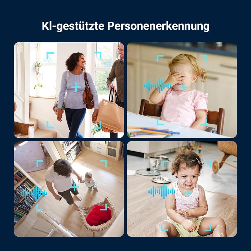 C6N G1 3K 5MP WLAN Überwachungskamera Innen, 360 PTZ (2er Pack)