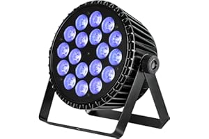 BETOPPER LED Stage Par Lights 18X18W LED PAR Light,RGB+Lime Green+Amber+UV 6-in-1 Wash/Strobe Effect DMX512 Control Sound Act