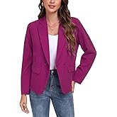 YOUNIFIZ Womens Blazers Casual Long Sleeve Lapel Button Work Office Blazer Jackets with Pockets 2025, S-2XL