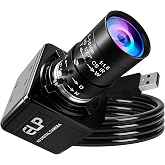 ELP Global Shutter USB Camera, Manual Zoom Telephoto UVC USB2.0 High Speed 1080P 90fps Lightburn Cameras for Laser, Variable Focus AR0234 Close-up Webcam for Computer