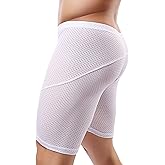 MIZOK Men's Tight Yoga Mesh Training Bodybuilding Gym Workout Shorts Jammer Swimsuit