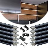 Muzata 10Pack 6.6FT/2M Black LED Channel System