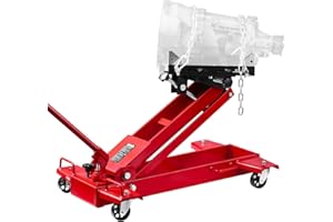 VEVOR Low Profile Floor Jack, 2200 lbs / 1 Ton Lifting Capacity Telescoping Transmission Floor Jack, 7.28-27.6 in Lifting Hei