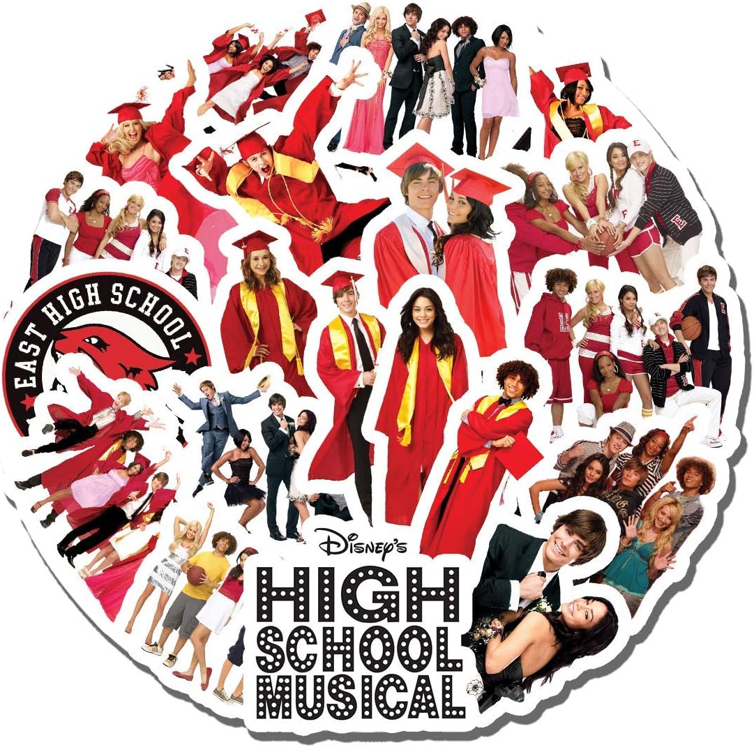 20 PCS Stickers Pack High Aesthetic School Vinyl Musical Colorful Waterproof for Water Bottle Laptop Bumper Car Bike Luggage Guitar Skateboard