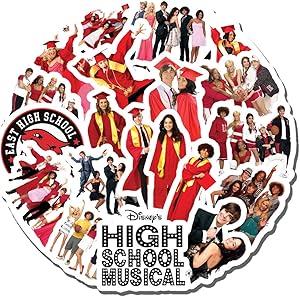 20 PCS Stickers Pack High Aesthetic School Vinyl Musical Colorful Waterproof for Water Bottle Laptop Bumper Car Bike Luggage Guitar Skateboard