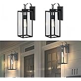 WISBEAM 18 inch Exterior Lighting Fixture, Black Large Porch Lights Outdoor Wall Mount, Modern Sconce Light for Outside, Blac