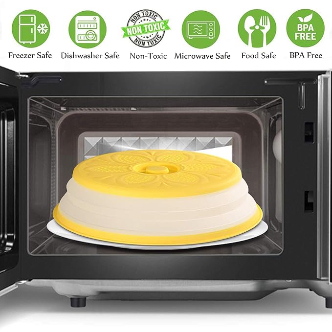 2PCS Tapa Plegable para microondas Juego de 2 Cubiertas de ...
