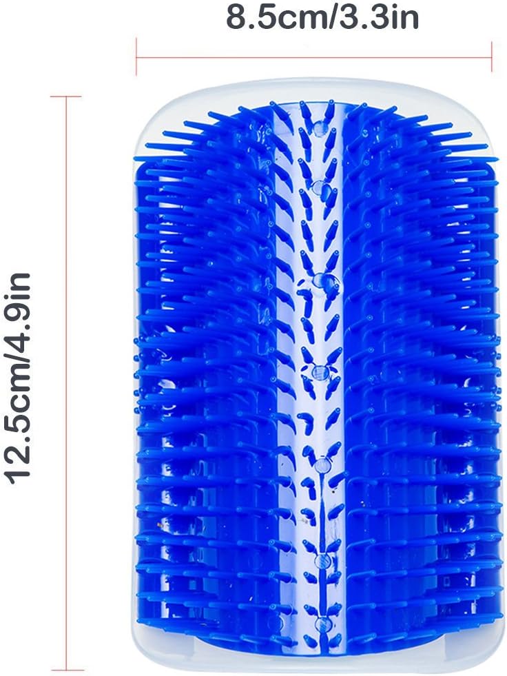 Jiele Cat Brush Kitten Massaging Scratching Scratcher Pet Self Groomer Hair Removal Brush Catnip Massage Grooming Bristles Wall Corner Comb - Image 3