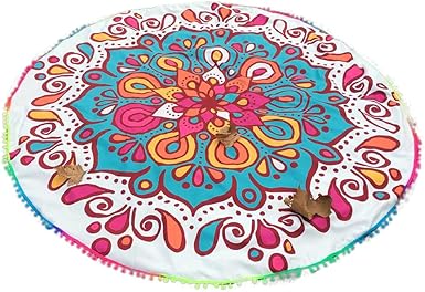 JUTOO Toalla redonda de playa con flecos: Amazon.es: Ropa y accesorios