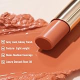 Oulac Moisturising Lipstick Nude Peach Hydrating Glossy Lip Colour view 4