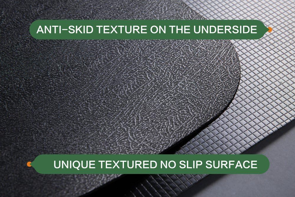 Office Chair Mat for Hardwood and Tile Floor with Lip, Black, Anti-Slip, Non-Curve, Under the Desk Mat Best for Rolling Chair and Computer Desk, 47x35 Non-Toxic and no BPA Plastic Protector: Kitchen & Dining