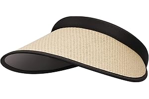 Clakllie Wide Brim Sun Visor Hat Large UV Protective Golf Beach Cap Womens Beach Straw Hats Outdoor Tennis Caps Visors