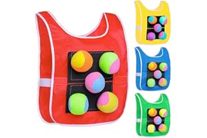Sticky Ball Vest | Dodgeball Game Set for Indoor Outdoor Playground - Throwing Ball Vests for Tag Games