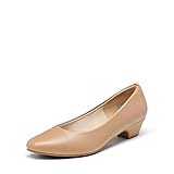 DREAM PAIRS Women's Mila Low Chunky Heel Pump