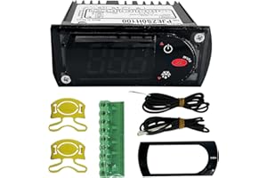 ZHENYUAN PJEZS0H100 Digit Temperature Controller Thermostat with Temperature Sensor Probes 115V Compatible with Carel and All Refrigerator Types Black