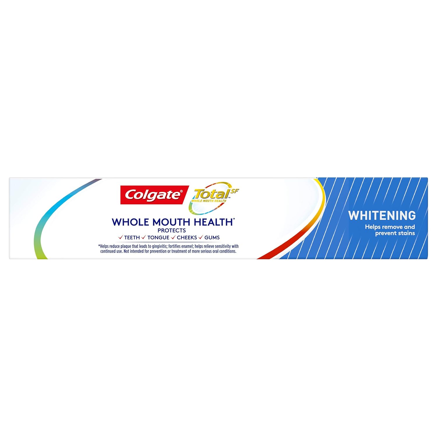 Colgate Total Whitening Toothpaste with Fluoride, Multi Benefit Toothpaste with Sensitivity Relief and Cavity Protection - 4.8 ounce (2 Pack) : Beauty