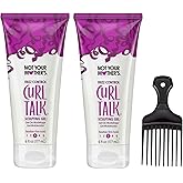 Superhairpieces Afro Comb + 2 NYM Curl Talk Hair Care Frizz Control Sculpting Gel, 6 fl oz Each, Set of 3 Items