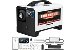 8KW Diesel Heater,110V/12V/24V Bluetooth App Control All-in-one DieselHeater with Remote Control and LCD, Portable Air Heater