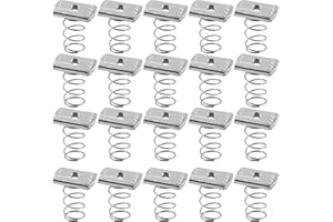 20Pcs M8 Galvanized Spring Nut, High-Strength C-Shaped Steel Strut Channel Nuts, Durable & Corrosion-Resistant Spring Channel