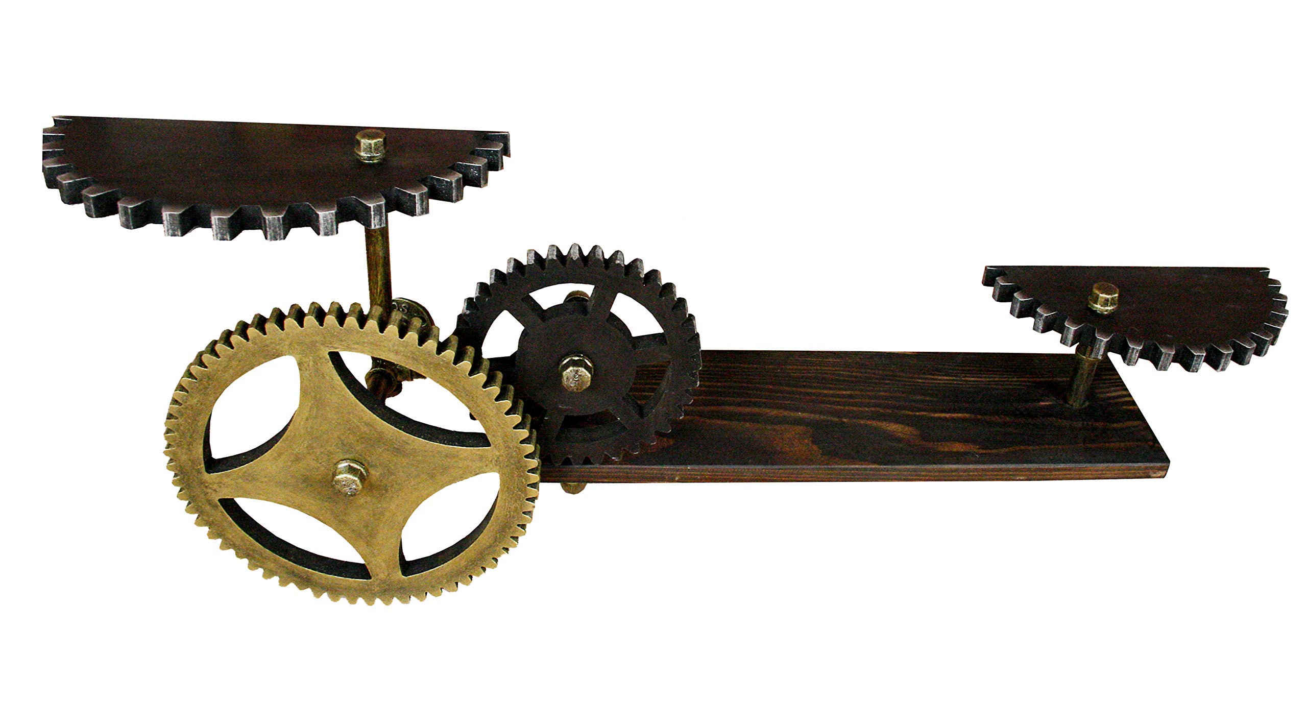 Emartbuy Industrial Pipe Floating Wall Shelf Vintage Storage Bookcase Shelving Unit - Gear