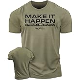 Shock The World Make It Happen Simple Weightlifting Workout Gym Tshirt